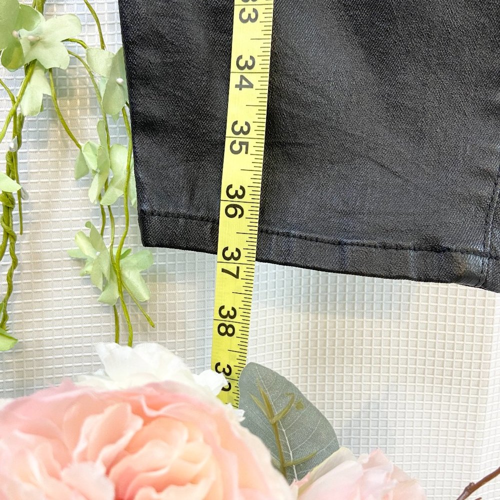 Motherhood Plus Size Indigo Blue Coated Skinny Leg Ankle Pant Black 1X - Picture 8 of 13